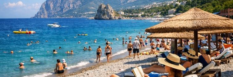 жаркий июль в Крыму вид на море